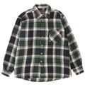 COTTON CLUB Mens Flannel Shirt XL Green Check