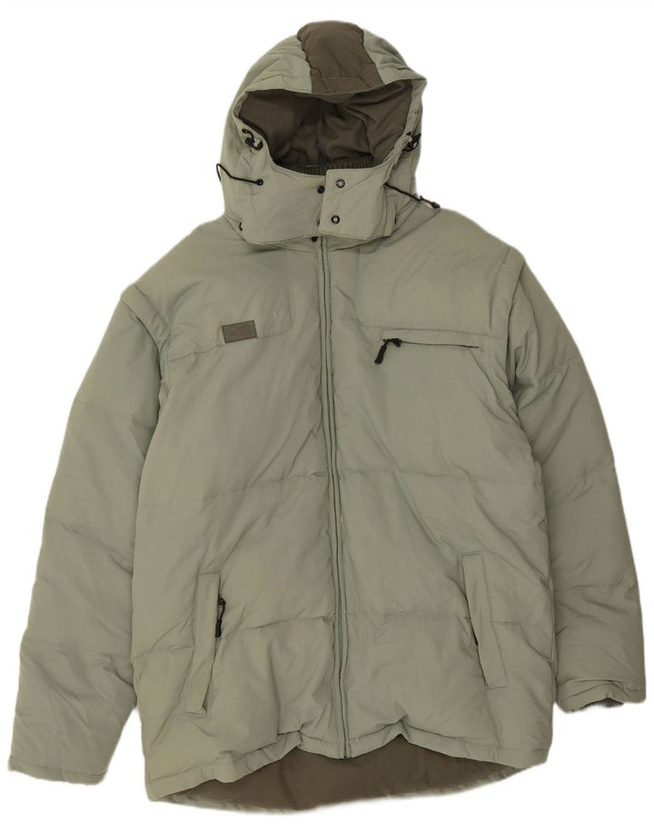 Fila Herren-Jacke mit Kapuze, gepolstert, UK 42, XL, grün, Polyamid