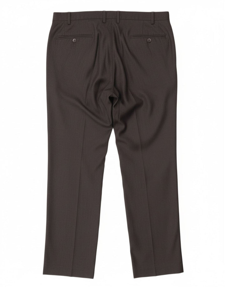 Calvin Klein Herren gerade Anzughose W36 L32 Grau Polyester