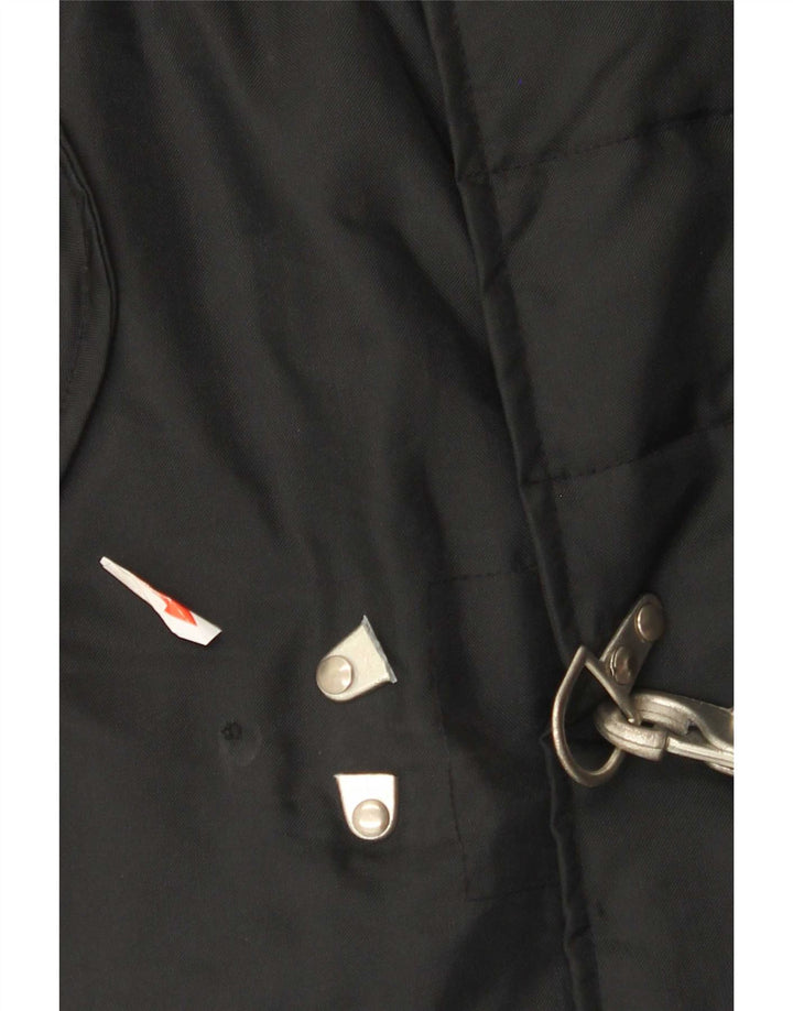Vintage Herren Duffle Jacke UK 40 Großes schwarzes Nylon