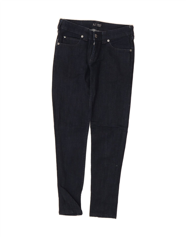 ARMANI Womens Slim Jeans W26 L27 Navy Blue Cotton Vintage Armani and Second-Hand Armani from Messina Hembry 