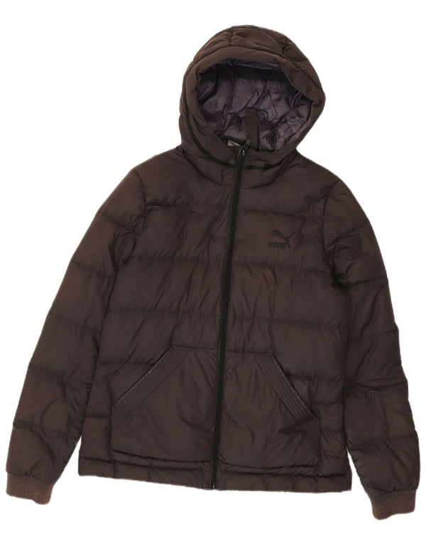 Puma Damen-Kapuzenjacke, wattiert, UK 12, mittelbraun, Polyester