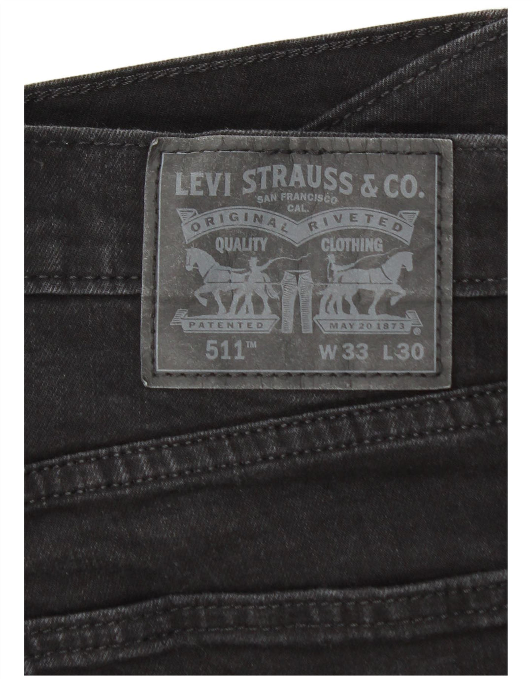 Levi's Herren 511 Slim Jeans W33 L26 schwarze Baumwolle