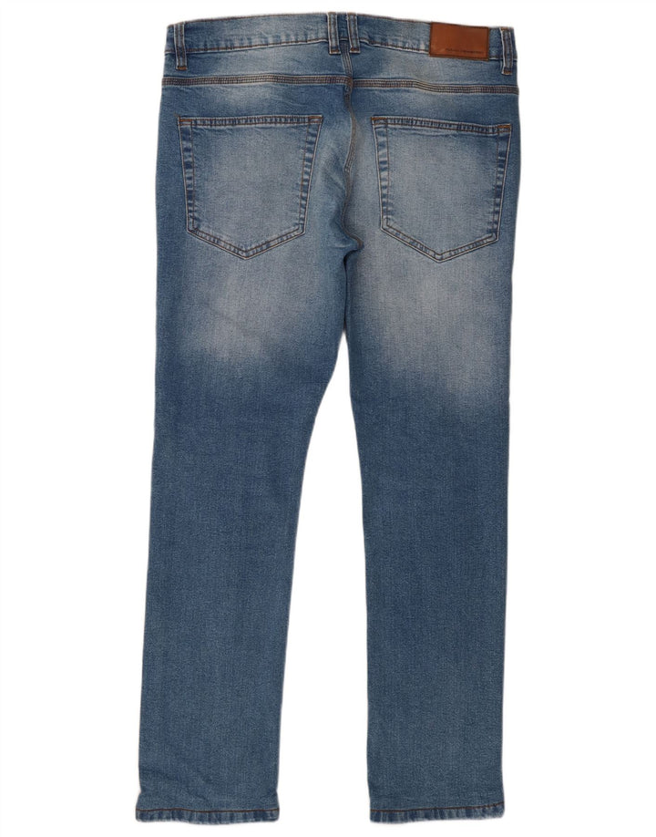 French Connection Herren Slim Jeans W36 L32 Blaue Baumwolle