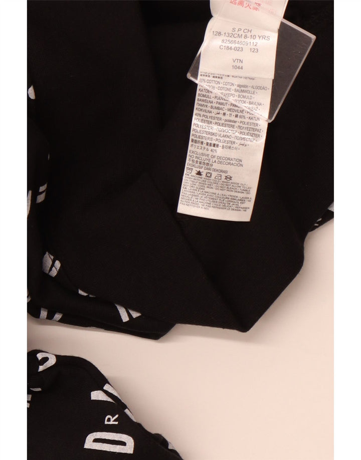 JORDAN Jungen-Pullover mit grafischem Kapuzenpullover, 8–9 Jahre, Größe S, schwarze Baumwolle