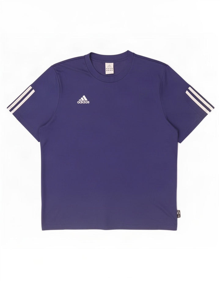 Adidas Herren Climalite T-Shirt Top Large Marineblau Polyester