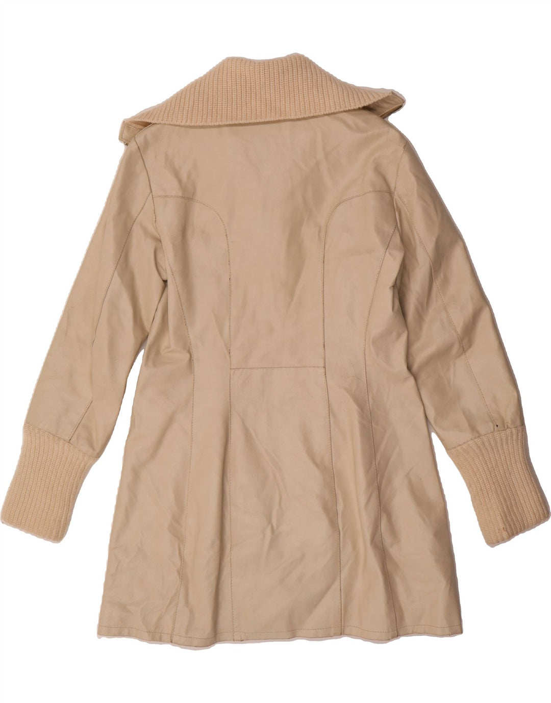 CONBIPEL Womens Leather Coat IT 44 Medium Beige Leather Vintage Conbipel and Second-Hand Conbipel from Messina Hembry 