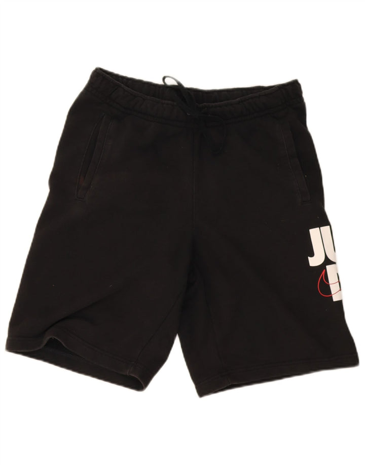 Nike Herren-Sportshorts mit Grafik, groß, aus schwarzer Baumwolle