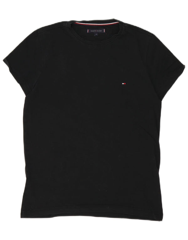 Tommy Hilfiger Herren T-Shirt Top Medium Schwarz Baumwolle