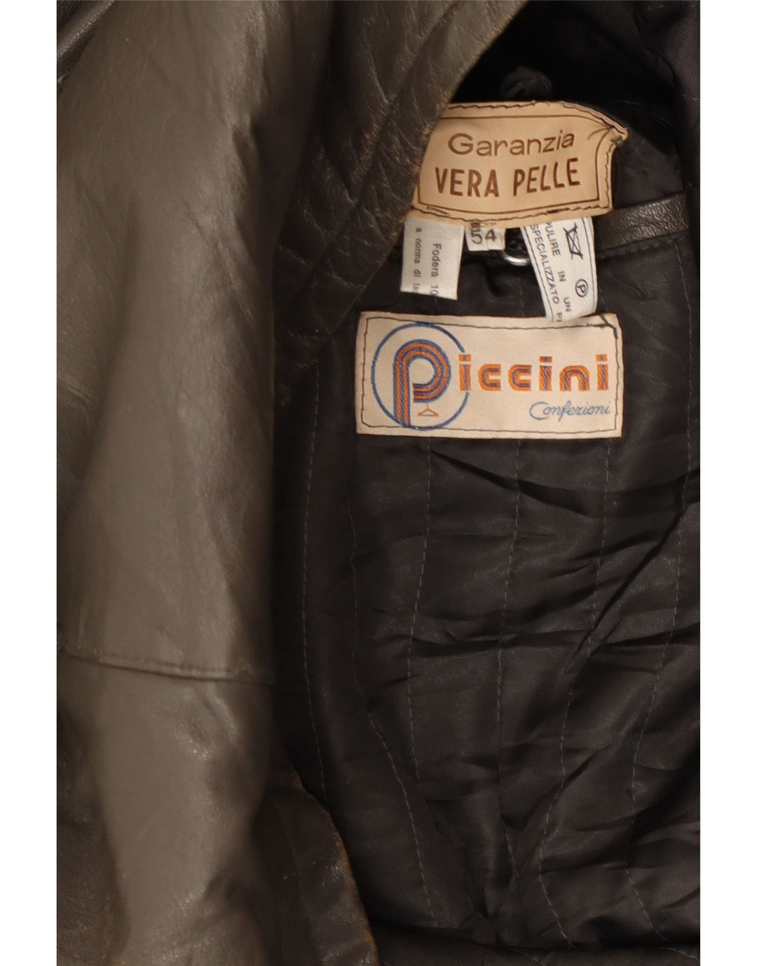 PICCINI Herren Lederjacke IT 54 2XL Braunes Leder