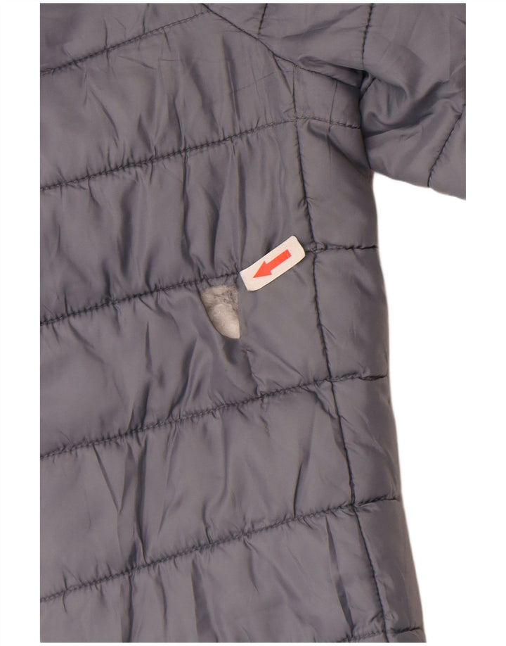 Zara Damen-Jacke mit Kapuze, gepolstert, Größe 44, Grau, Polyester