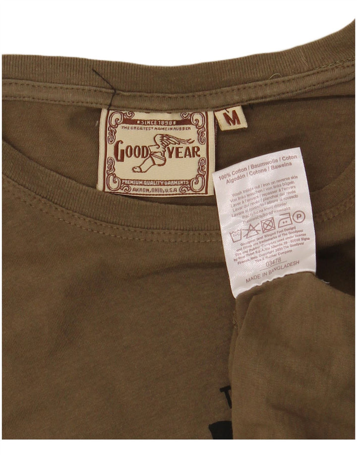 GOOD YEAR Herren-T-Shirt mit Grafik, mittlere Khaki-Baumwolle