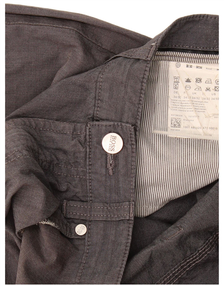 Hugo Boss Herren gerade Freizeithose W34 L32 Grau