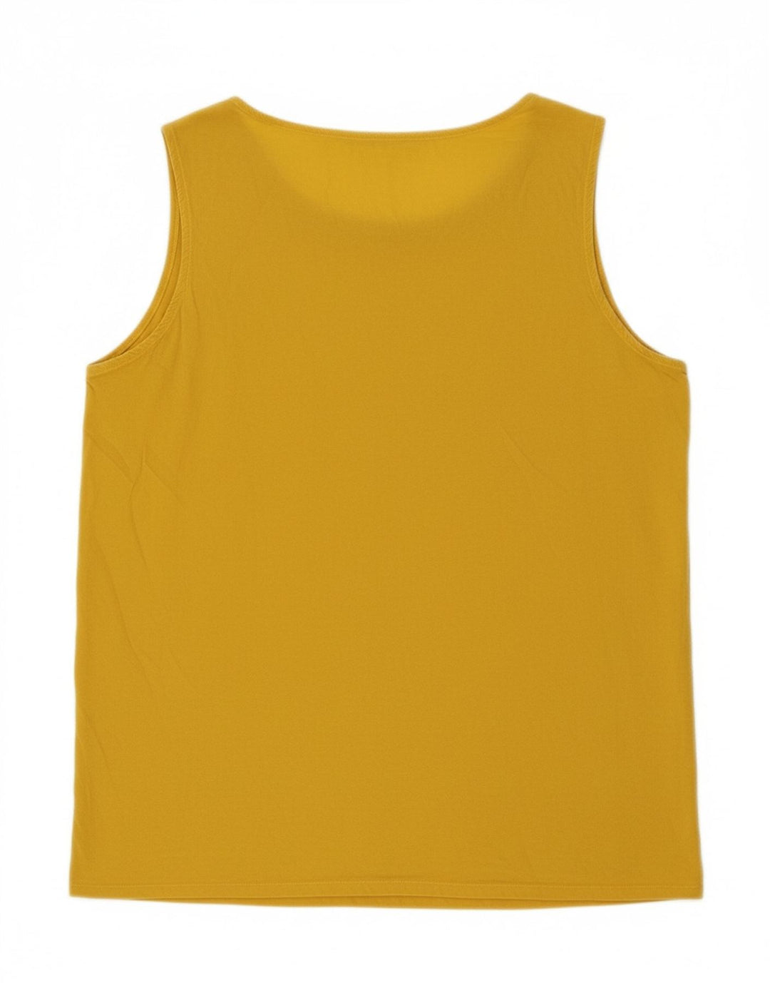 VINTAGE Womens Sleeveless Blouse Top UK 12 Medium Yellow Silk Vintage Vintage and Second-Hand Vintage from Messina Hembry 