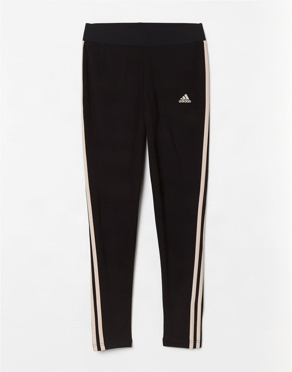Adidas Damen Leggings UK 12/14 Mittelschwarze Baumwolle