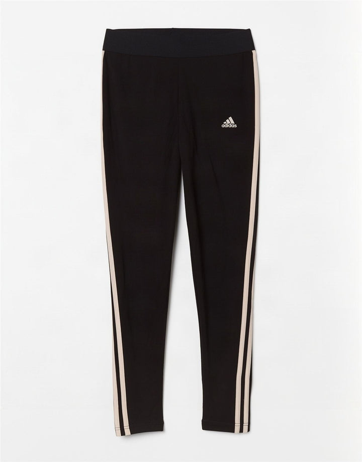 Adidas Damen Leggings UK 12/14 Mittelschwarze Baumwolle