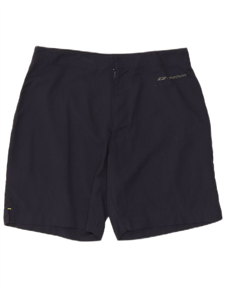 Reebok Herren Graphic Casual Shorts Small W32 Marineblaues Nylon