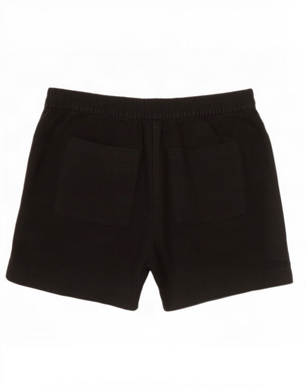 Marks & Spencer Damen Chinoshorts UK 18 XL W38 Schwarz Leinen
