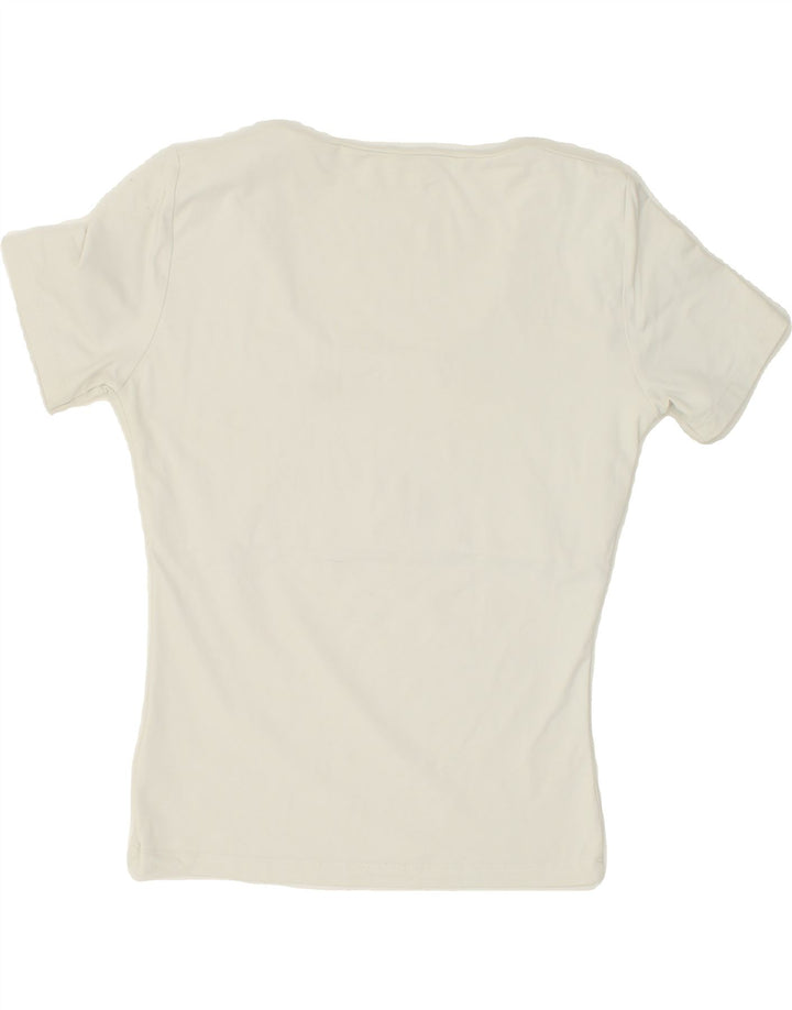 GUESS Womens T-Shirt Top US 4 Small White Vintage Guess and Second-Hand Guess from Messina Hembry 