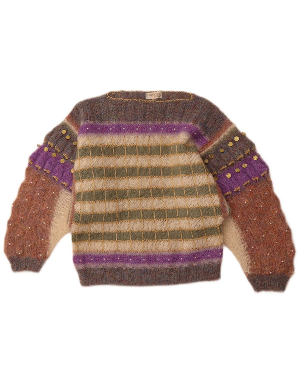 FIONA MACLEOD Damen-Pullover mit U-Boot-Ausschnitt, Gr. 14, mittelmehrfarbig