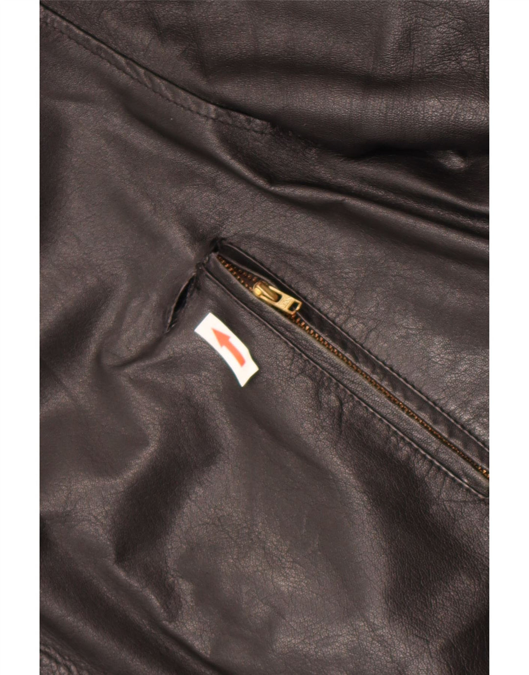 Vintage Herren Lederjacke IT 52 XL Schwarzes Leder