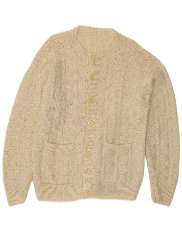 Vintage Herren Strickjacke Pullover Groß Beige