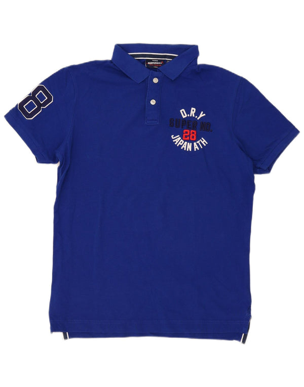 Superdry Herren-Poloshirt mit Grafik, groß, marineblau, Baumwolle
