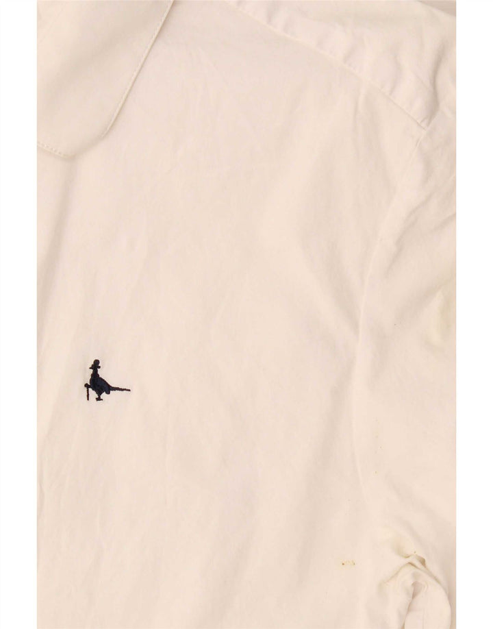 Jack Wills Herrenhemd, groß, aus weißer Baumwolle
