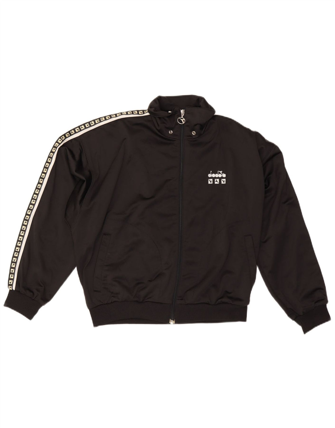 Diadora Herren-Trainingsanzugoberteil mit Grafik, UK 34, XS, Schwarz, Polyester