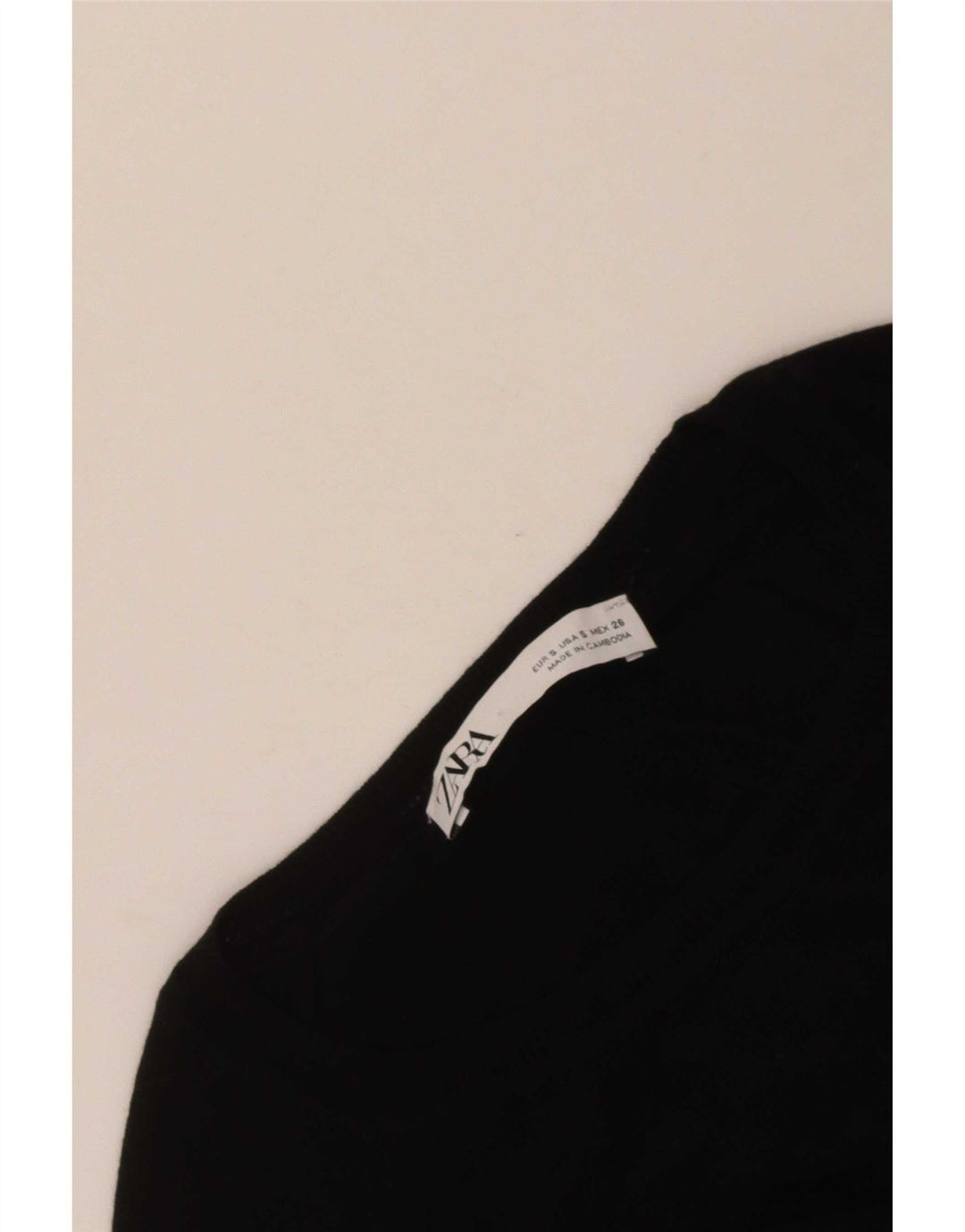 Zara Damen-Pullover mit Rundhalsausschnitt, Gr. 10, Größe S, Schwarz, gestreift