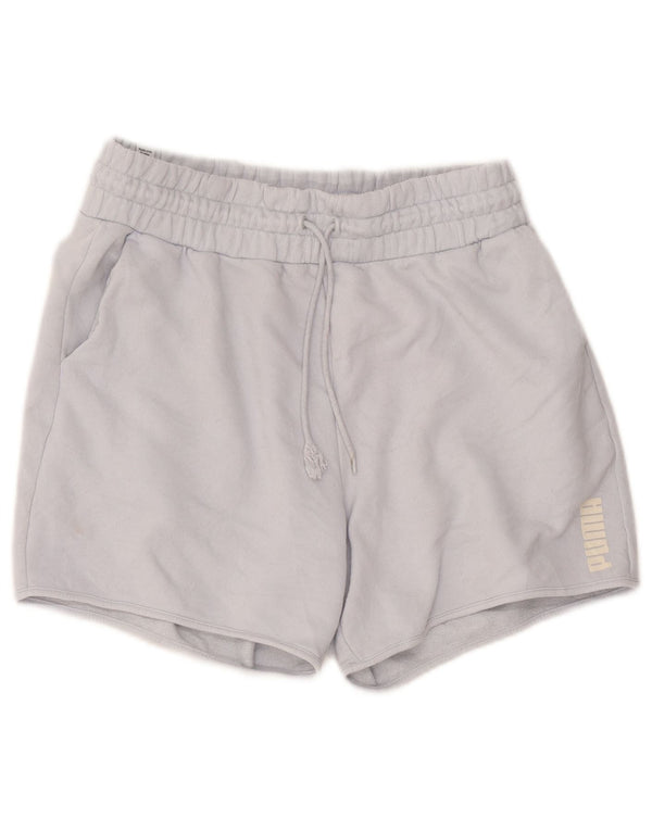 Puma Damen Sportshorts UK 12 Mittelblaue Baumwolle