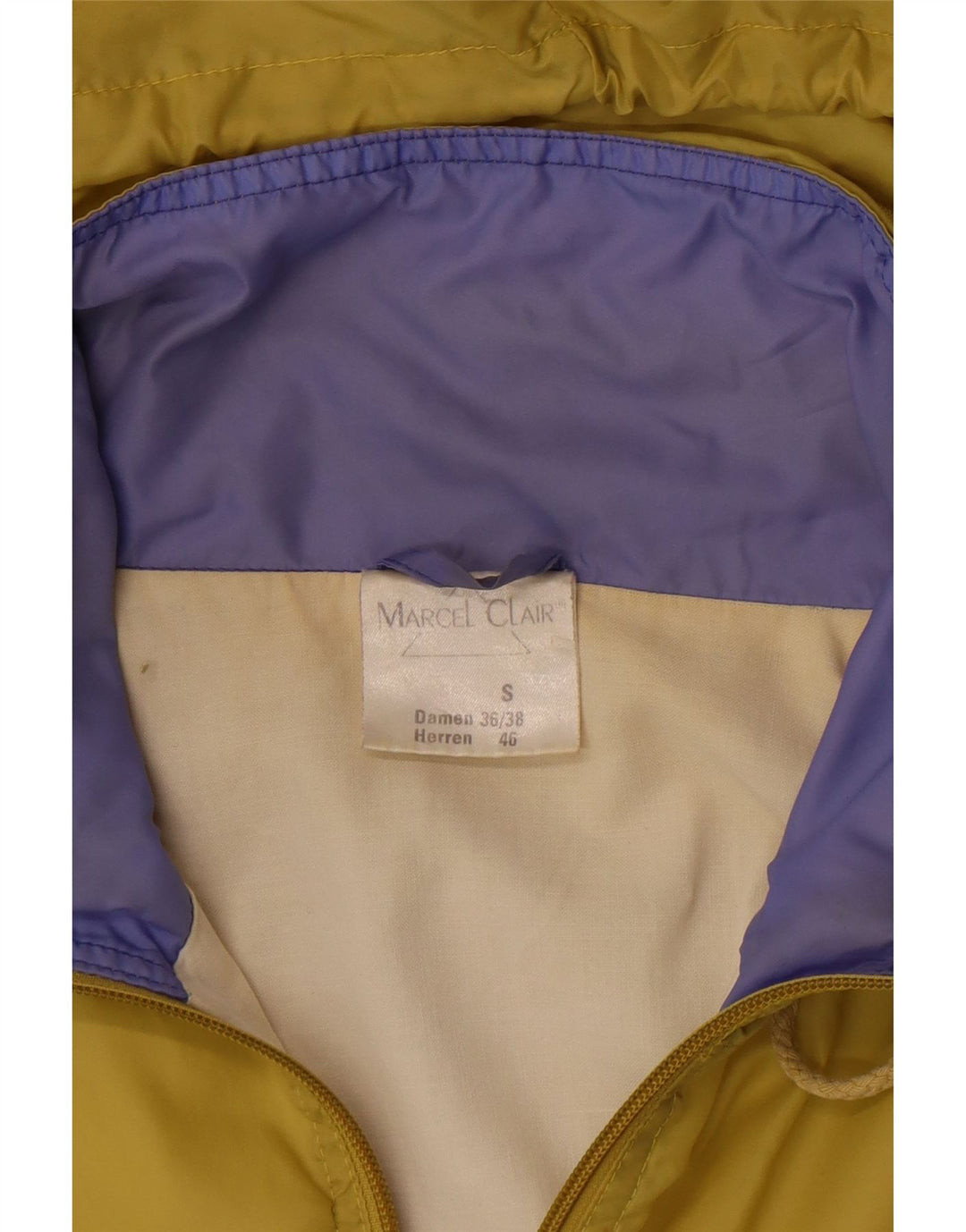 Marcel Clair Herren-Regenjacke mit Kapuze, EU 46, klein, mehrfarbig, Farbblock