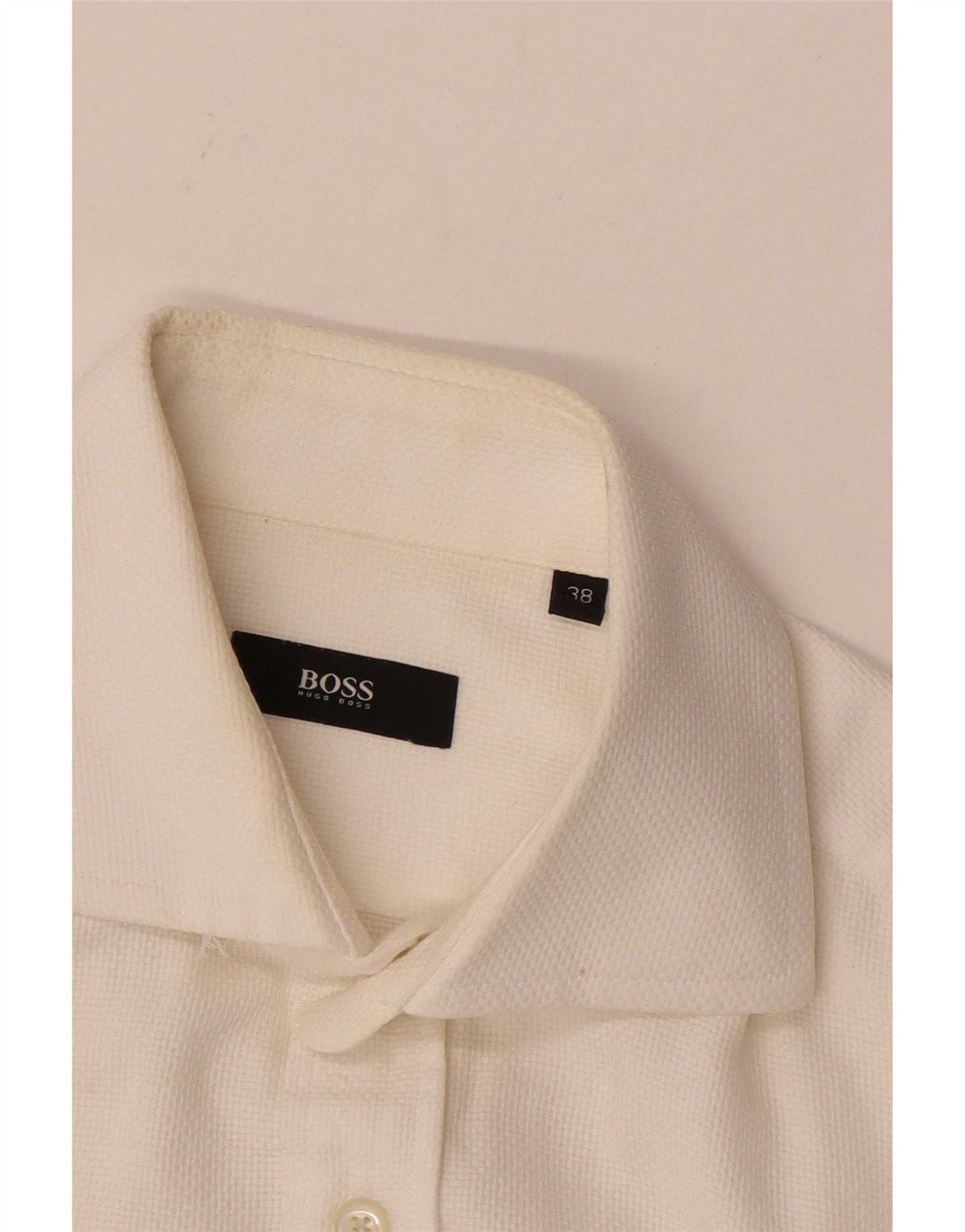 Hugo Boss Herrenhemd Größe 38 Mittelweiß