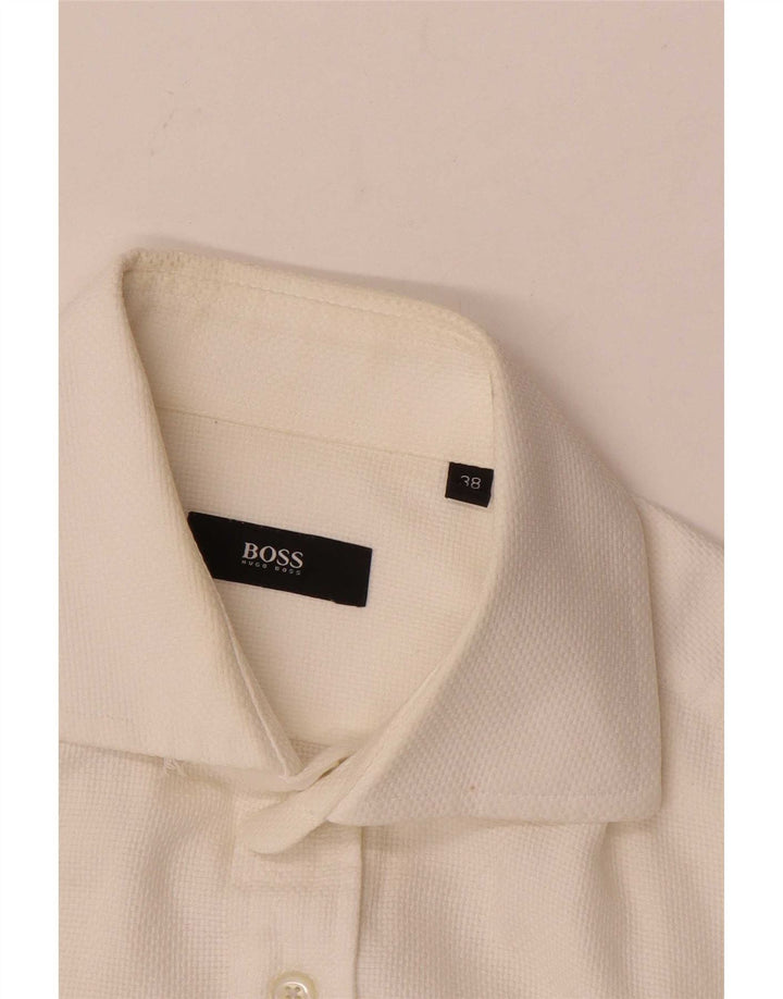 Hugo Boss Herrenhemd Größe 38 Mittelweiß