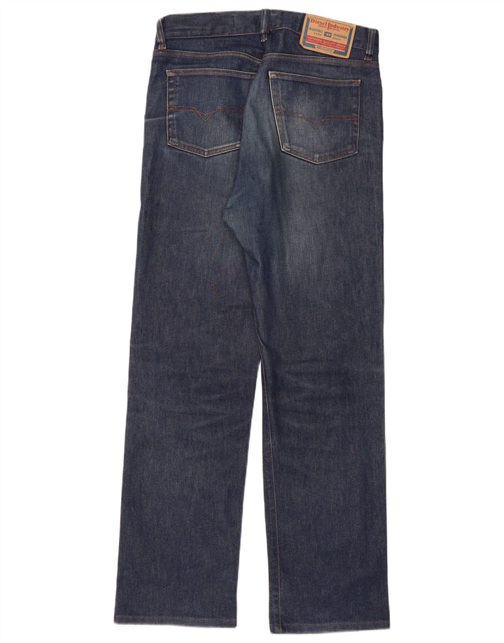Diesel Herren Straight Jeans W34 L32 Blaue Baumwolle