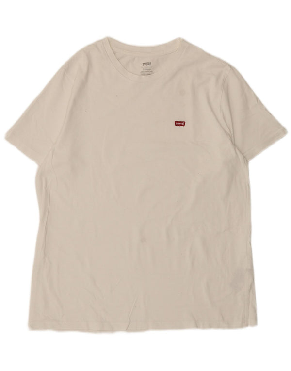 Levi's Herren Standard T-Shirt Top Large Weiß Baumwolle