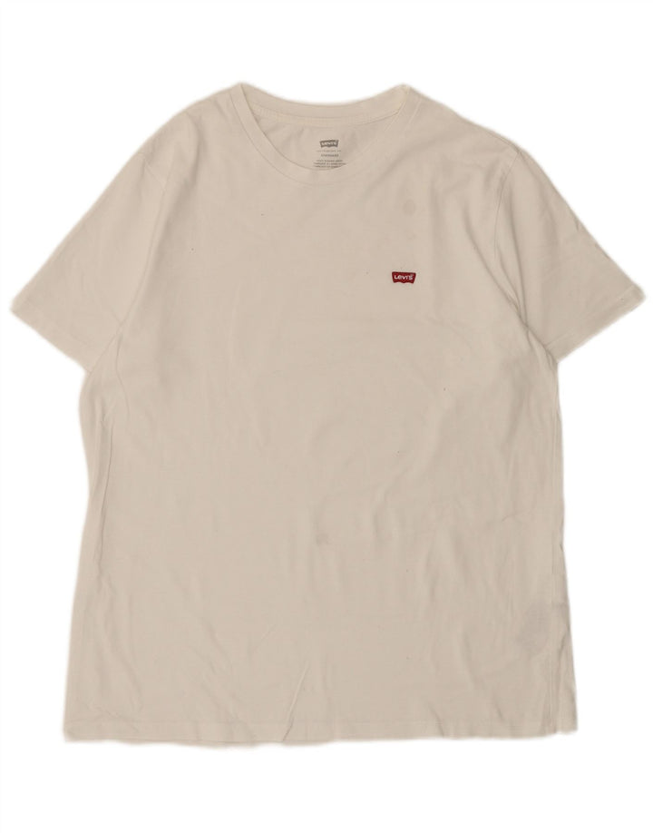 Levi's Herren Standard T-Shirt Top Large Weiß Baumwolle