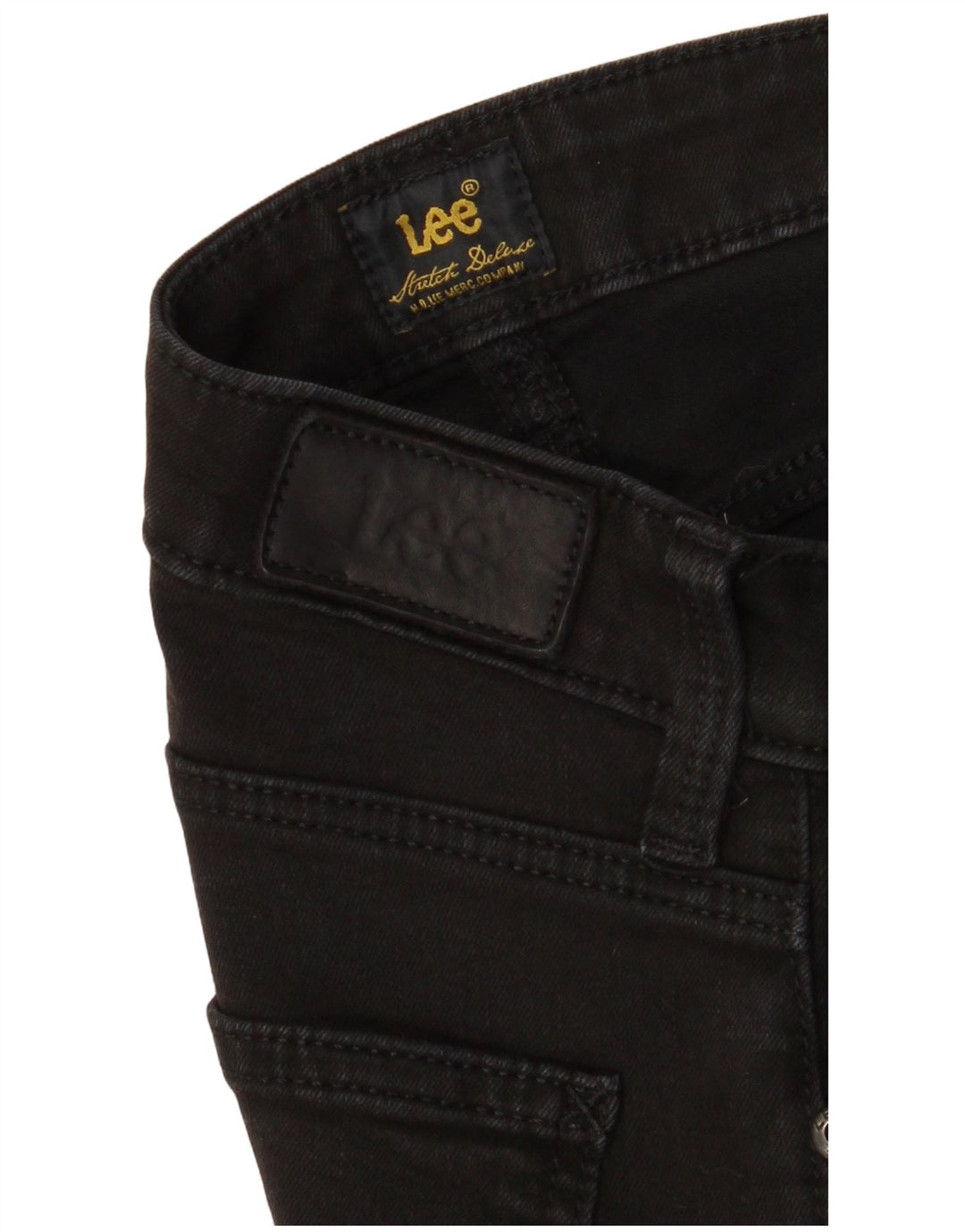 Lee Damen Straight Jeans W26 L28 Schwarz