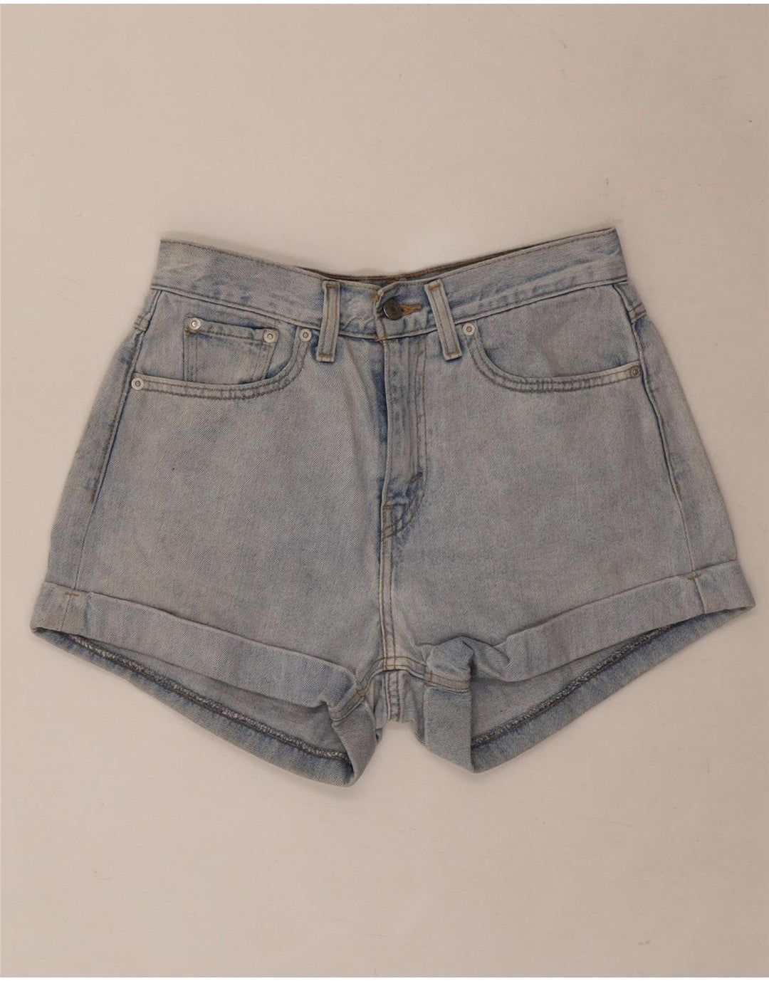 Levi's Damen-Jeansshorts, W27, klein, blaue Baumwolle