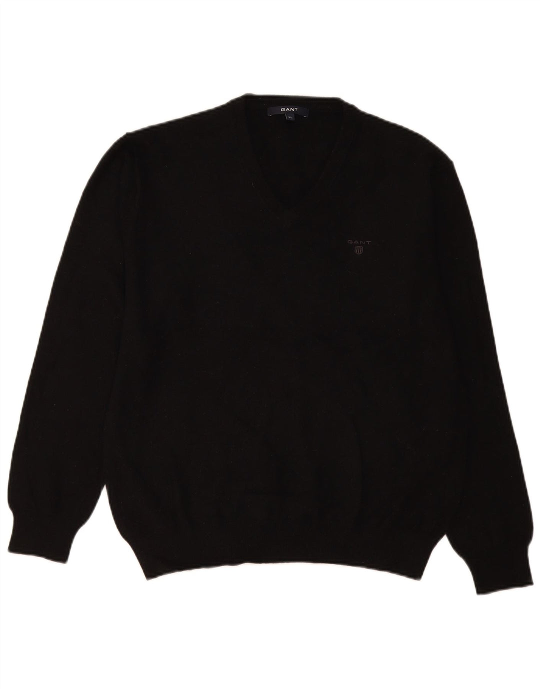 Gant Damen-Pullover mit V-Ausschnitt, UK 18, XL, schwarze Wolle