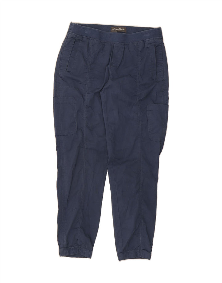 EDDIE BAUER Womens Joggers Cargo Trousers US 6 Medium W30 L28 Navy Blue Vintage Eddie Bauer and Second-Hand Eddie Bauer from Messina Hembry 