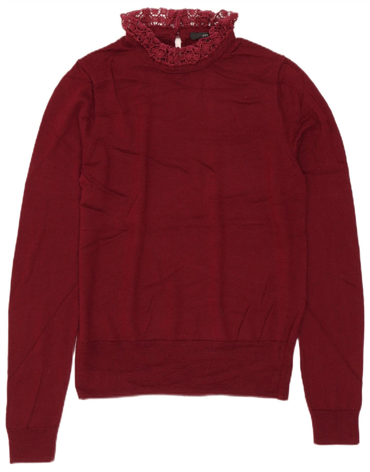 J. CREW Rollkragenpullover für Damen, Gr. 10, Burgunderrot