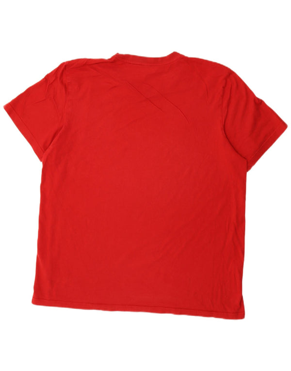Adidas Herren T-Shirt Top XL Rot Baumwolle