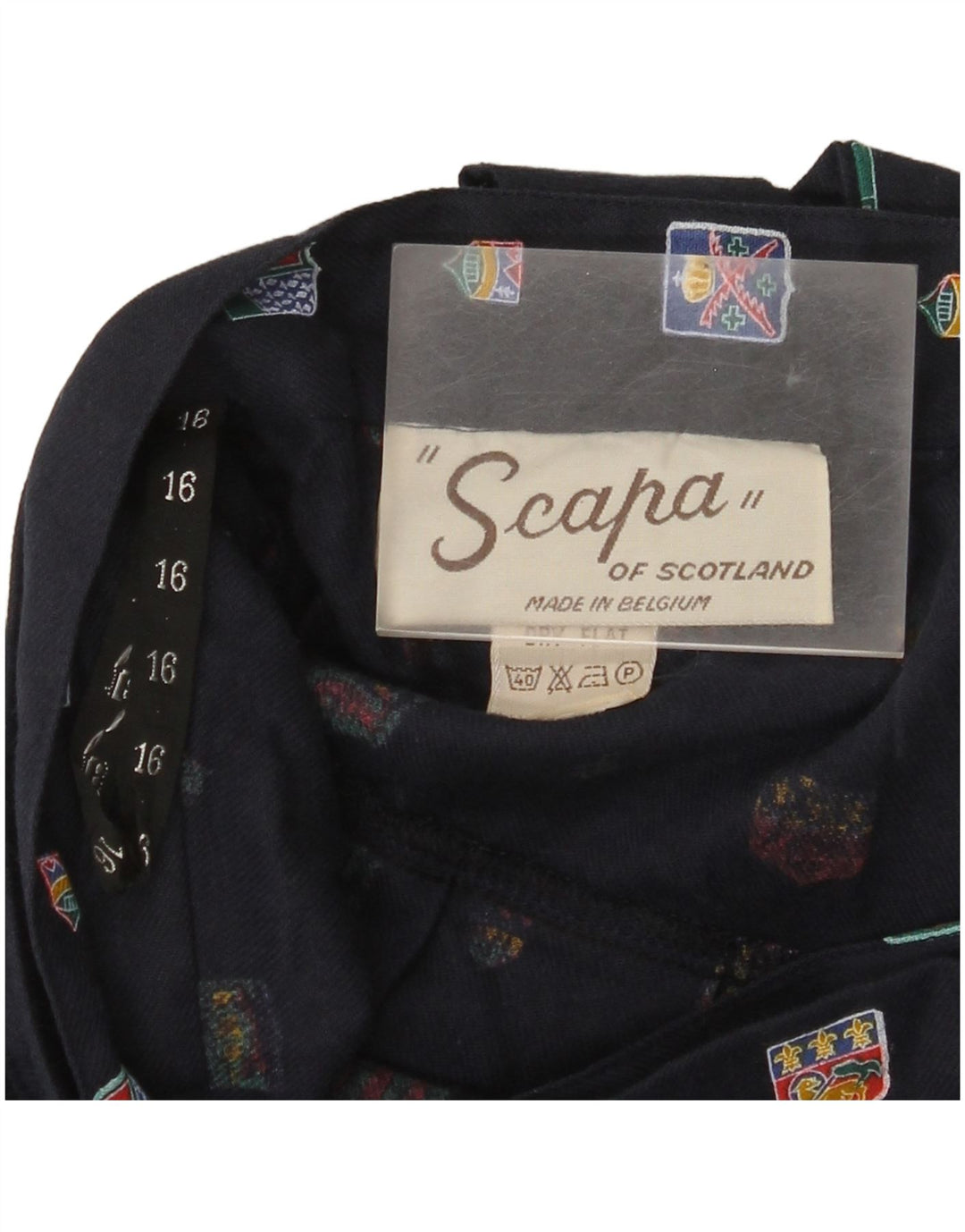 Scapa Mädchen Maxi-Rock mit abstraktem Muster, ausgestellt, 15–16 Jahre, W26, Marineblau