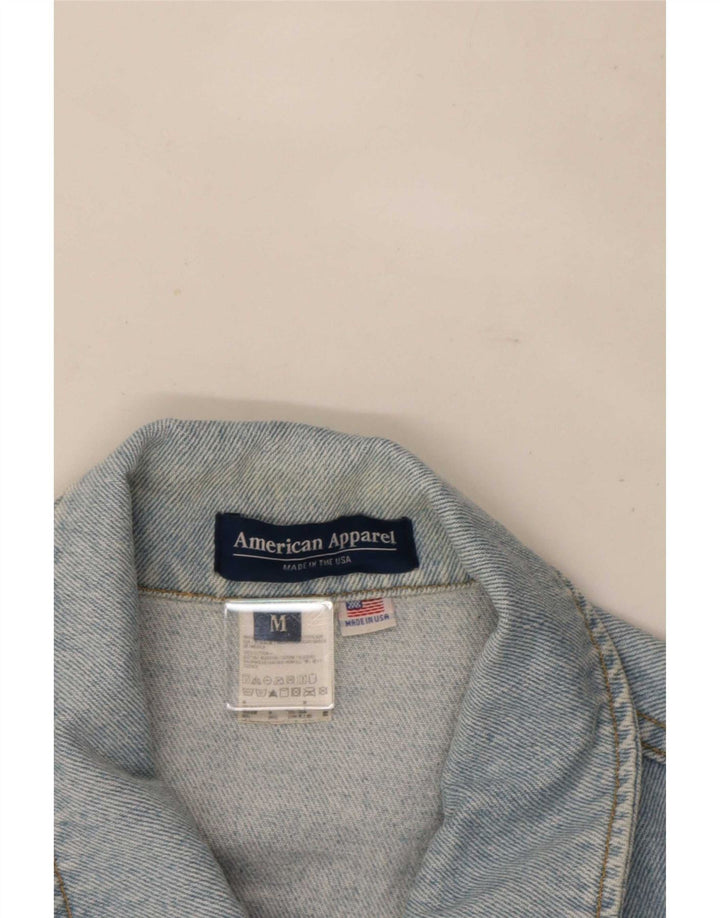 American Apparel Herren Jeansjacke UK 38 Mittelblaue Baumwolle