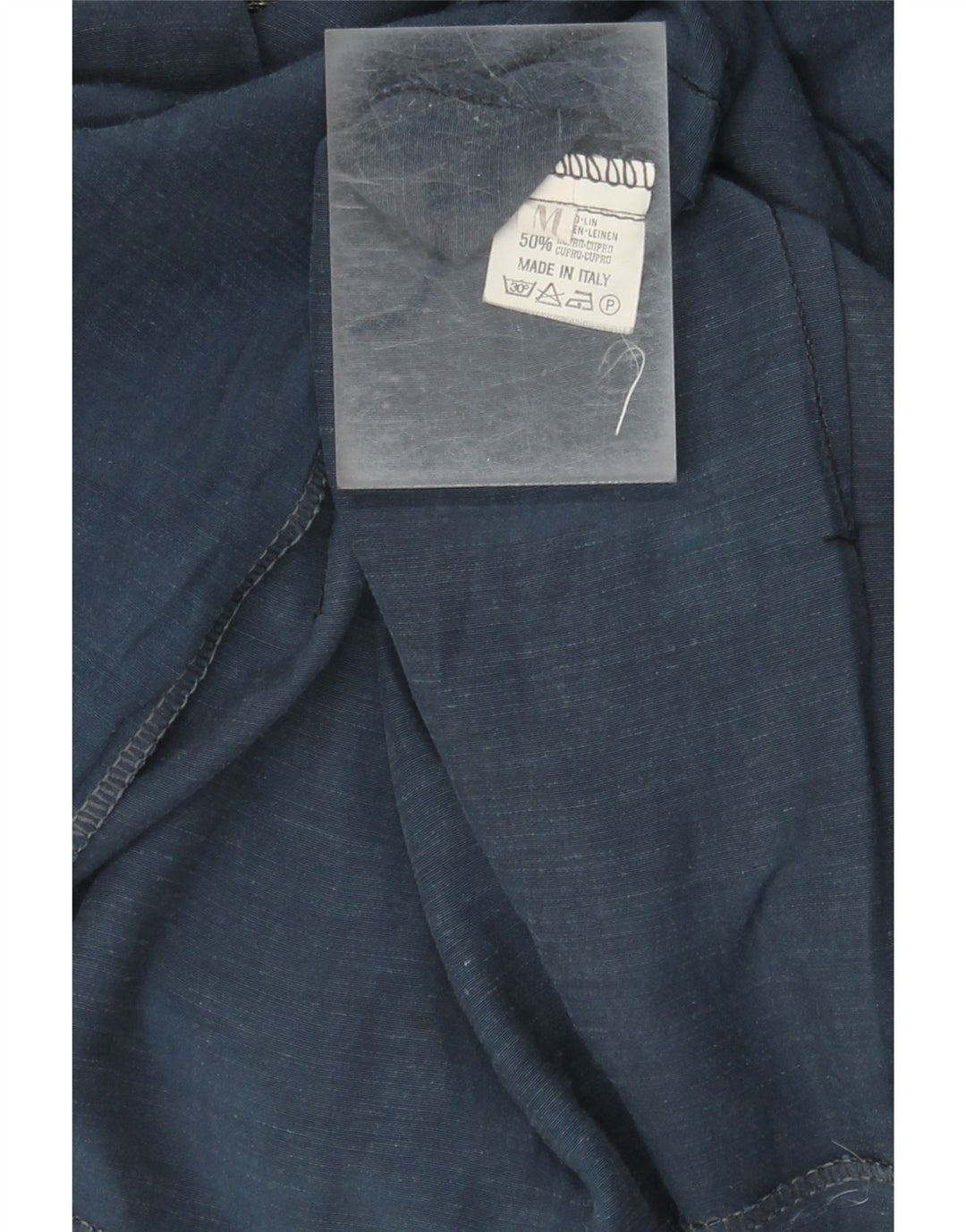 Vintage Damen 4-Knopf-Kurzarm-Blazerjacke UK 12 Medium Navy Blue