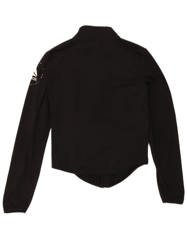 Reebok Womens Graphic Trainingsanzug Top Jacke UK 8/10 Small Schwarz Polyester