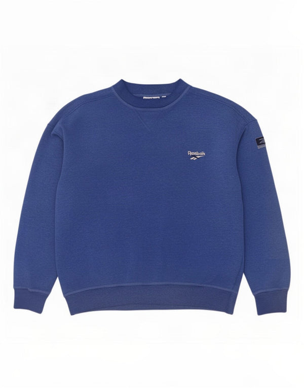 Reebok Herren Sweatshirt Pullover Large Blau Polyester