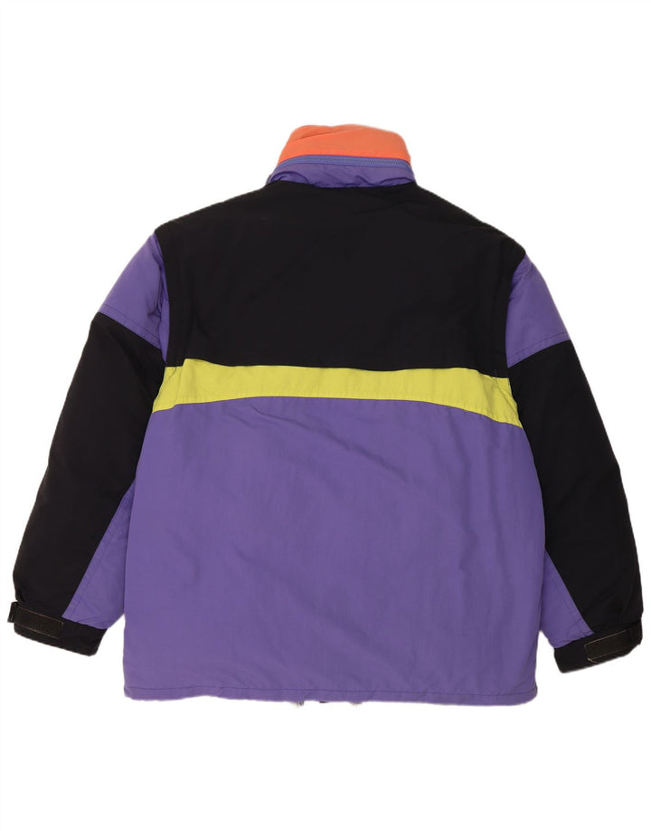 Vintage Herren Wattierte Jacke UK 40 Large Lila Colourblock Polyamid