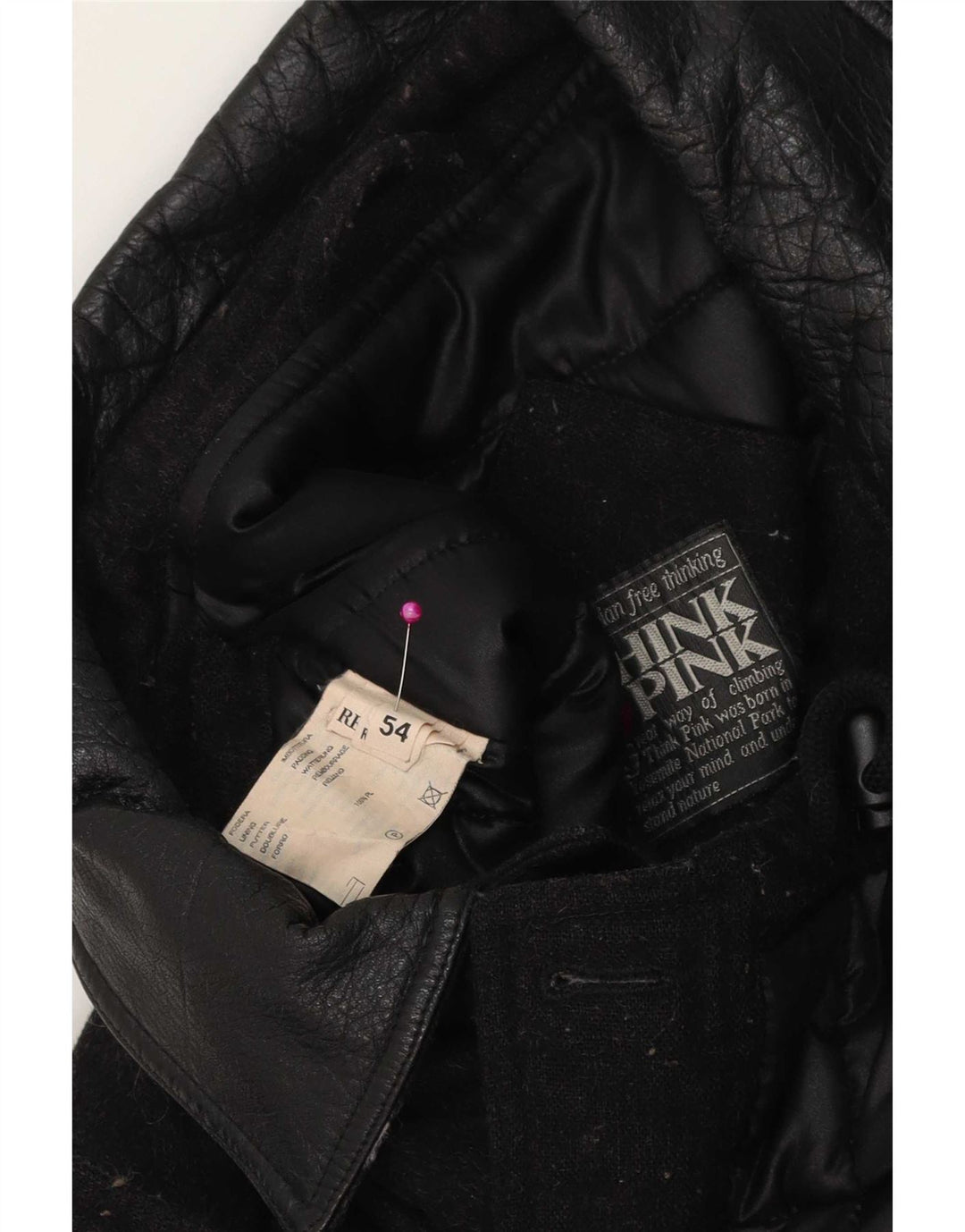 Think Pink Herren Windjacke IT 54 2XL Schwarze Wolle